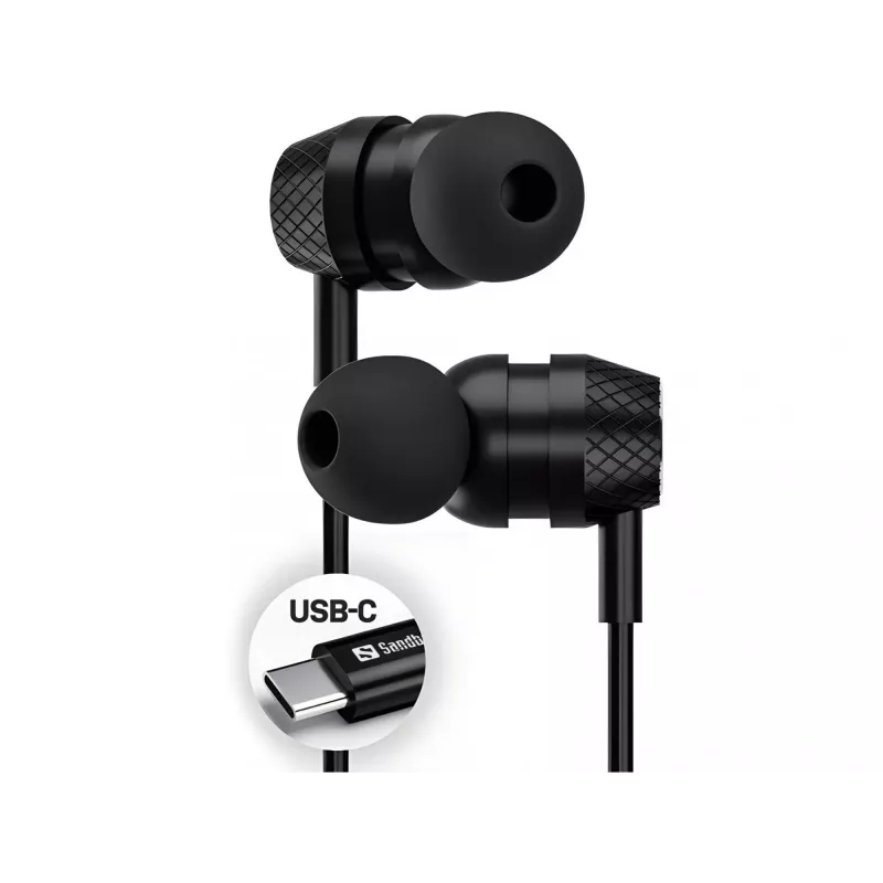Austiņas Sandberg USB-C/A In-Earset ar līnijas mikrofonu