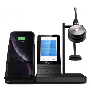 Yealink WH66 Mono UC-DECT bezvadu austiņas, bezvadu, birojam/zvanu centram, 20 - 20000 Hz, 80 g, galvas austiņas, melna