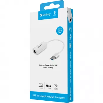 USB tīkla adapteris Sandberg USB3.0 Gigabit tīkla adapteris