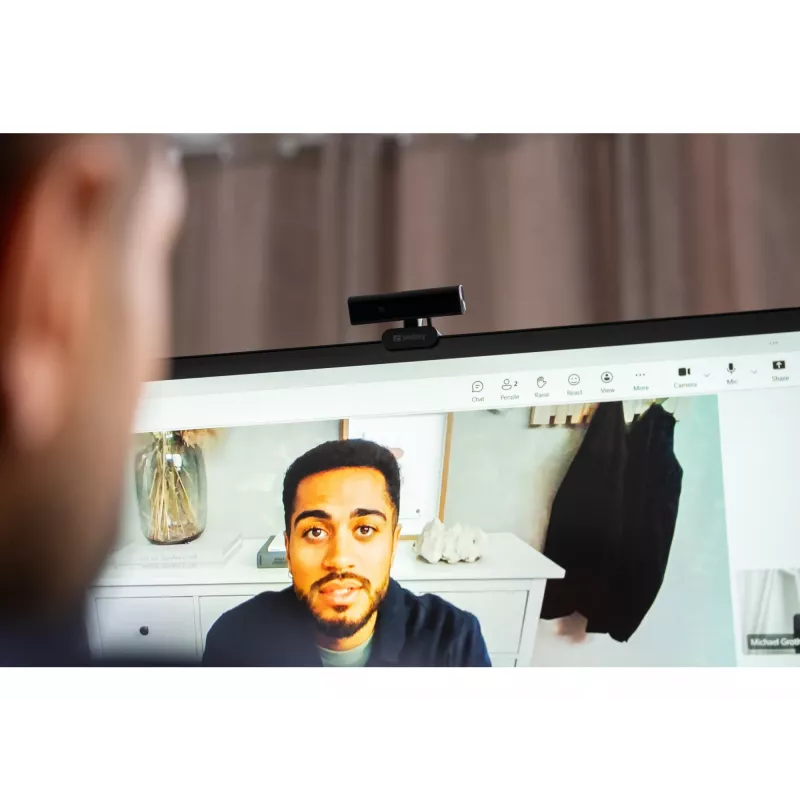 Webcam Sandberg Face-ID Webcam Mini 2 MP Full HD USB-C Melns