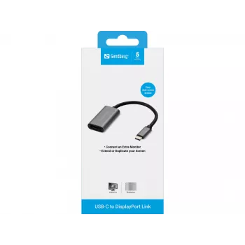 USB-C uz DisplayPort saite Sandberg 136-19