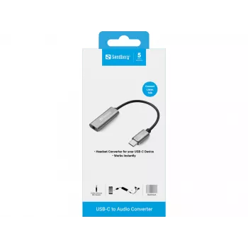 Audio adapteris Sandberg USB-C 136-27