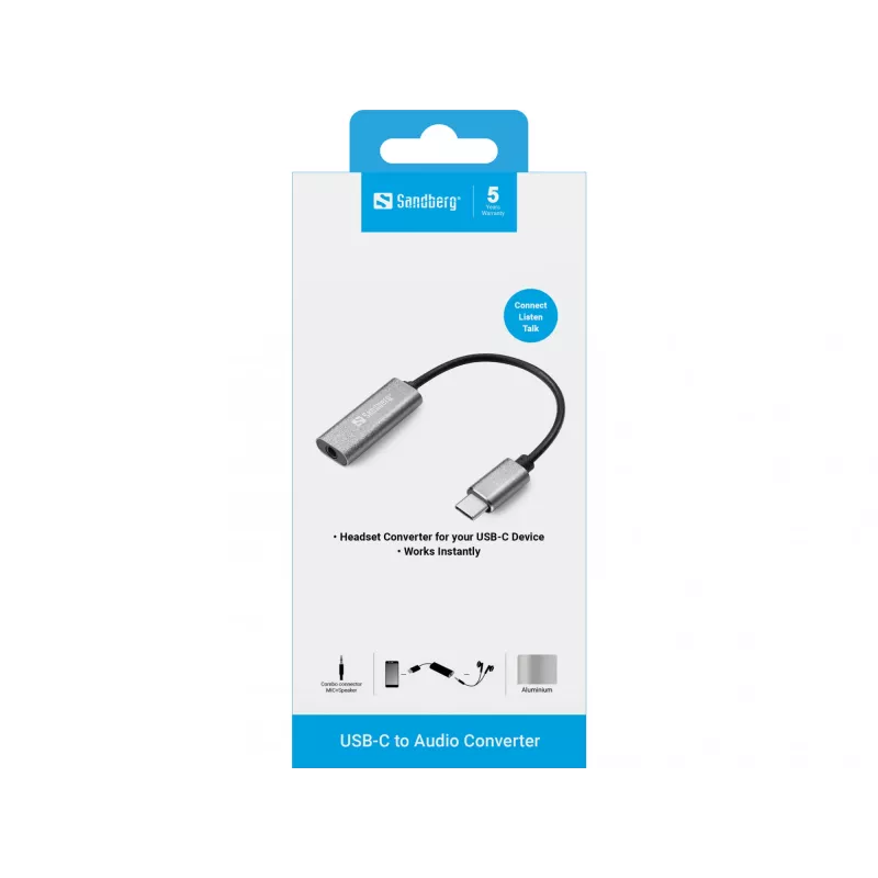 Audio adapteris Sandberg USB-C 136-27