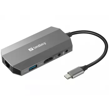 USB-C dokstacija Sandberg 6in1 Travel Dock