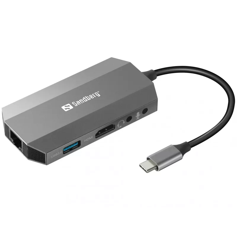 USB-C dokstacija Sandberg 6in1 Travel Dock