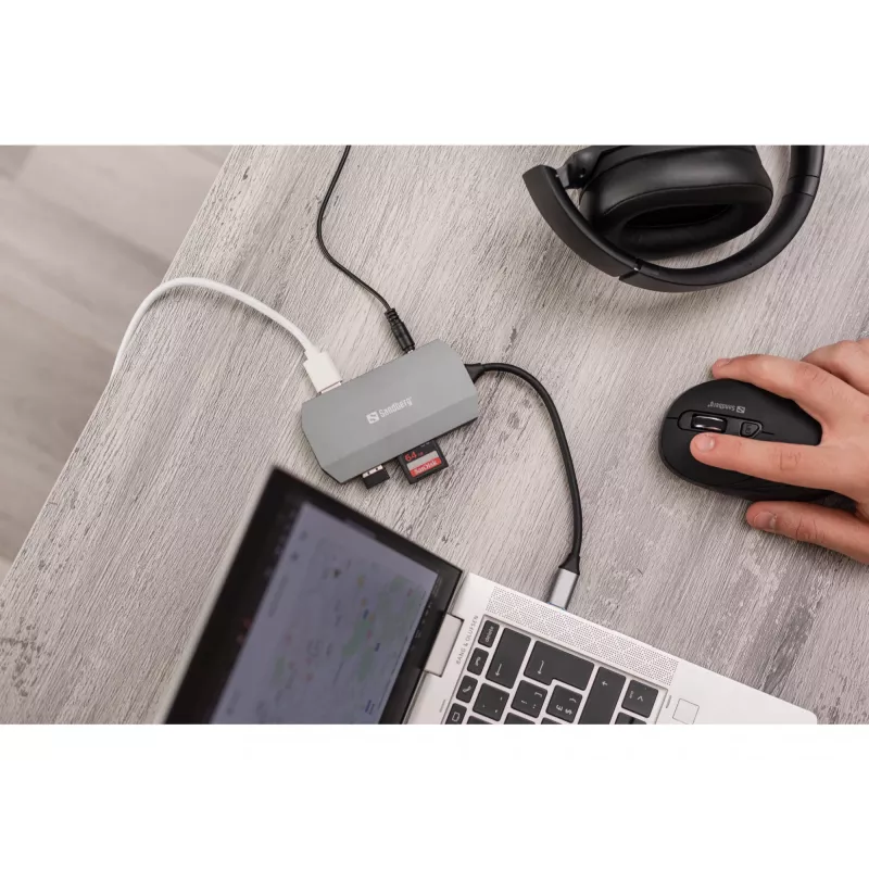 USB-C dokstacija Sandberg 6in1 Travel Dock