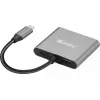 Sandberg USB-C dokstacija 2xHDMI+USB+PD Maksimālā izšķirtspēja 3840x2160