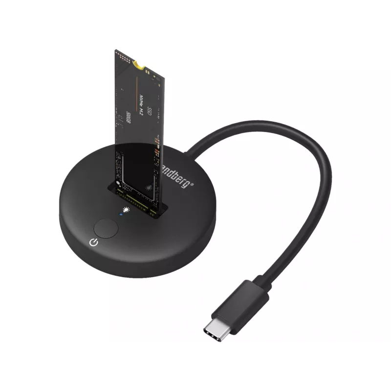 Sandberg USB 3.2 Dock for M.2+NVMe SSD 4TB Melns