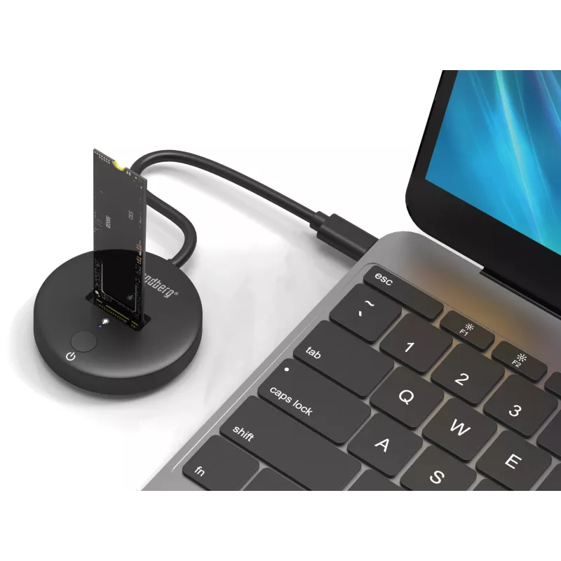 Sandberg USB 3.2 Dock for M.2+NVMe SSD 4TB Melns