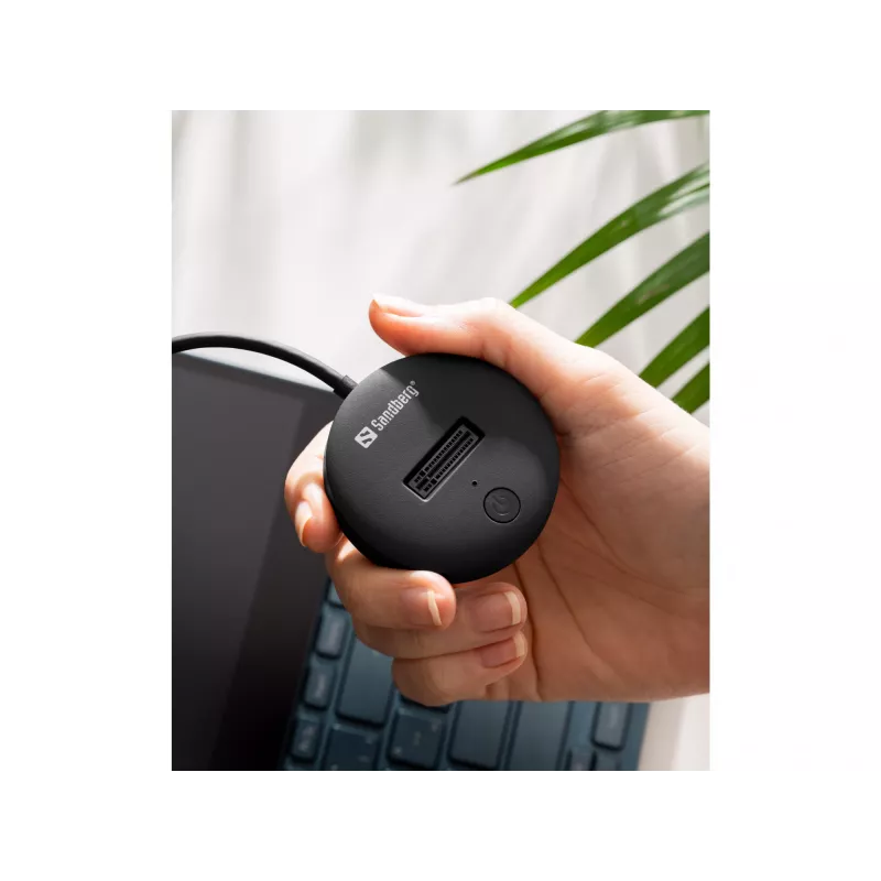 Sandberg USB 3.2 Dock for M.2+NVMe SSD 4TB Melns