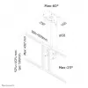 Neomounts PLASMA-C100 monitora/TV stiprinājums pie griestiem 37-75 collas - augstums 67-107 cm