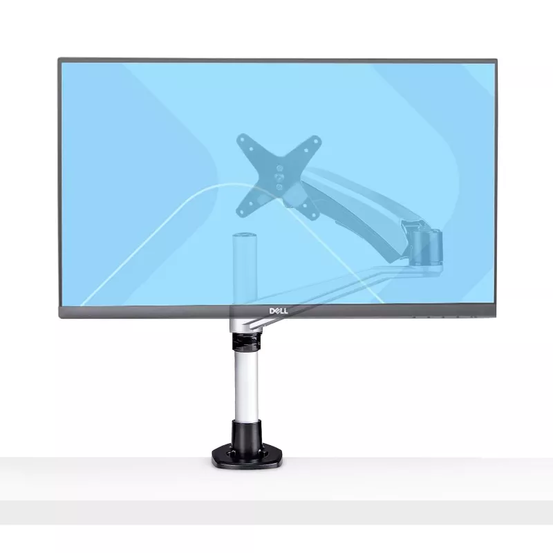 StarTech.com Monitora galda stiprinājums 27 inch 16:9 vai 30 inch 21:9 īpaši platleņķa ekrāniem, VESA 75x75/100x100, bezinstrumentu sviras regulēšana, C-skava/caurules stiprinājums, atsperes palīgmehānisma svira