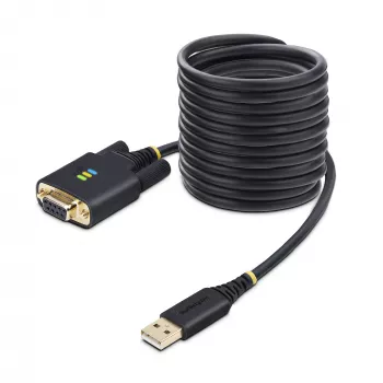 StarTech.com 3m USB uz Null Modem seriālo adaptera kabelis, maināmi DB9 skrūves/uzgriežņi, COM saglabāšana, USB-A uz RS232, FTDI, 4. līmeņa ESD aizsardzība, Windows/macOS/ChromeOS/Linux - izturīga TPE konstrukcija