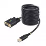 StarTech.com 3m USB uz Null Modem seriālo adaptera kabelis, maināmi DB9 skrūves/uzgriežņi, COM saglabāšana, USB-A uz RS232, FTDI, 4. līmeņa ESD aizsardzība, Windows/macOS/ChromeOS/Linux - izturīga TPE konstrukcija