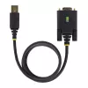 StarTech.com 3m USB uz Null Modem seriālo adaptera kabelis, maināmi DB9 skrūves/uzgriežņi, COM saglabāšana, USB-A uz RS232, FTDI, 4. līmeņa ESD aizsardzība, Windows/macOS/ChromeOS/Linux - izturīga TPE konstrukcija