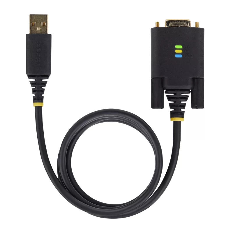 StarTech.com 3m USB uz Null Modem seriālo adaptera kabelis, maināmi DB9 skrūves/uzgriežņi, COM saglabāšana, USB-A uz RS232, FTDI, 4. līmeņa ESD aizsardzība, Windows/macOS/ChromeOS/Linux - izturīga TPE konstrukcija