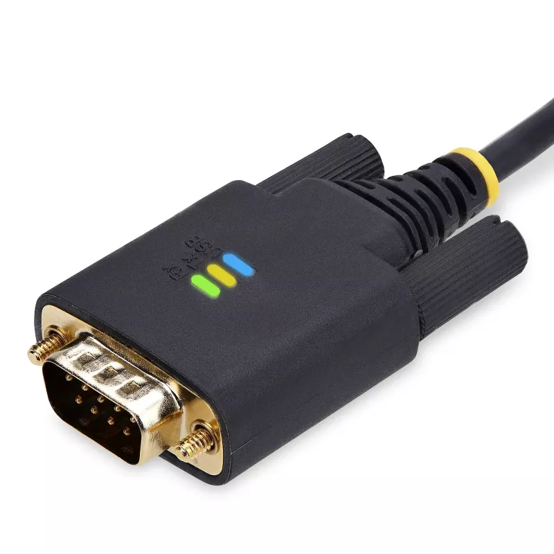 StarTech.com 3m USB uz Null Modem seriālo adaptera kabelis, maināmi DB9 skrūves/uzgriežņi, COM saglabāšana, USB-A uz RS232, FTDI, 4. līmeņa ESD aizsardzība, Windows/macOS/ChromeOS/Linux - izturīga TPE konstrukcija