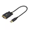 StarTech.com 1 pēda (30 cm) USB uz Null Modem seriālo adaptera kabelis, COM saglabāšana, FTDI, USB-A uz DB9 RS232, maināmi DB9 uzgriežņi/skrūves, Windows/macOS/Linux