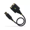 StarTech.com 1 pēda (30 cm) USB uz Null Modem seriālo adaptera kabelis, COM saglabāšana, FTDI, USB-A uz DB9 RS232, maināmi DB9 uzgriežņi/skrūves, Windows/macOS/Linux