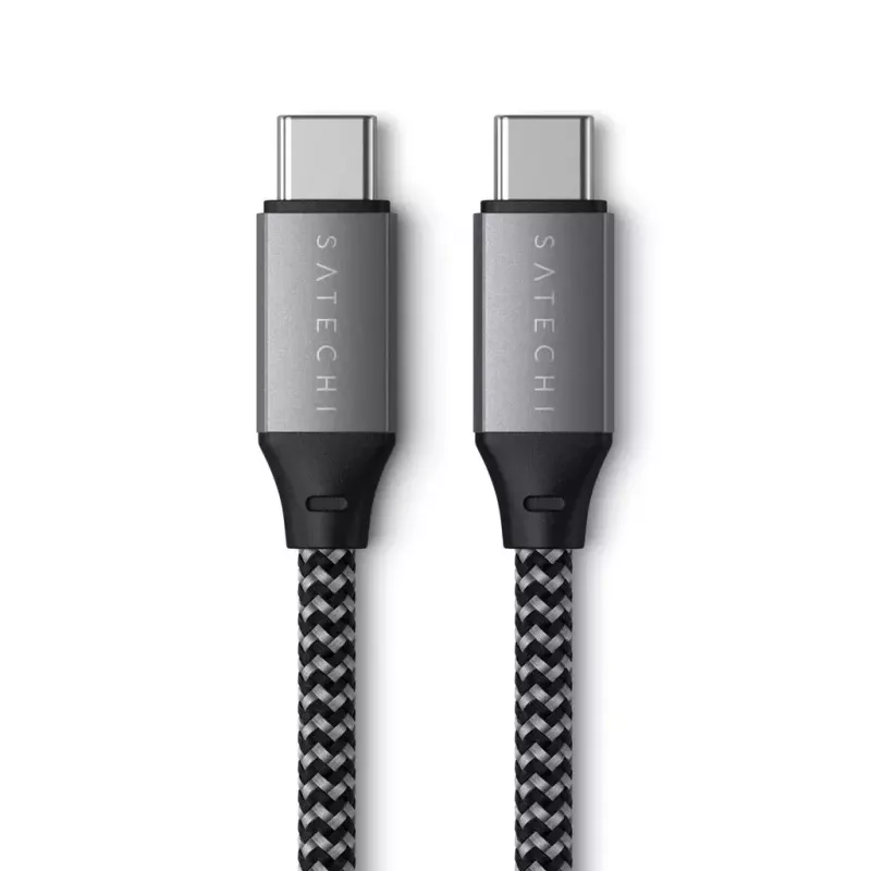 USB-C uz USB-C kabelis Satechi ST-TCC2MM — 2 m, melns/pelēks, 0,48 Gbit/s