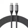USB-C uz USB-C kabelis Satechi ST-TCC2MM — 2 m, melns/pelēks, 0,48 Gbit/s