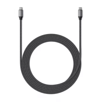 USB-C uz USB-C kabelis Satechi ST-TCC2MM — 2 m, melns/pelēks, 0,48 Gbit/s