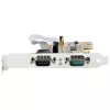 StarTech.com 2 portu PCI Express seriālā karte, divportu PCIe uz RS232 (DB9) seriālā karte, 16C1050 UART, standarta vai zema profila kronšteini, COM saglabāšana, operētājsistēmai Windows un Linux
