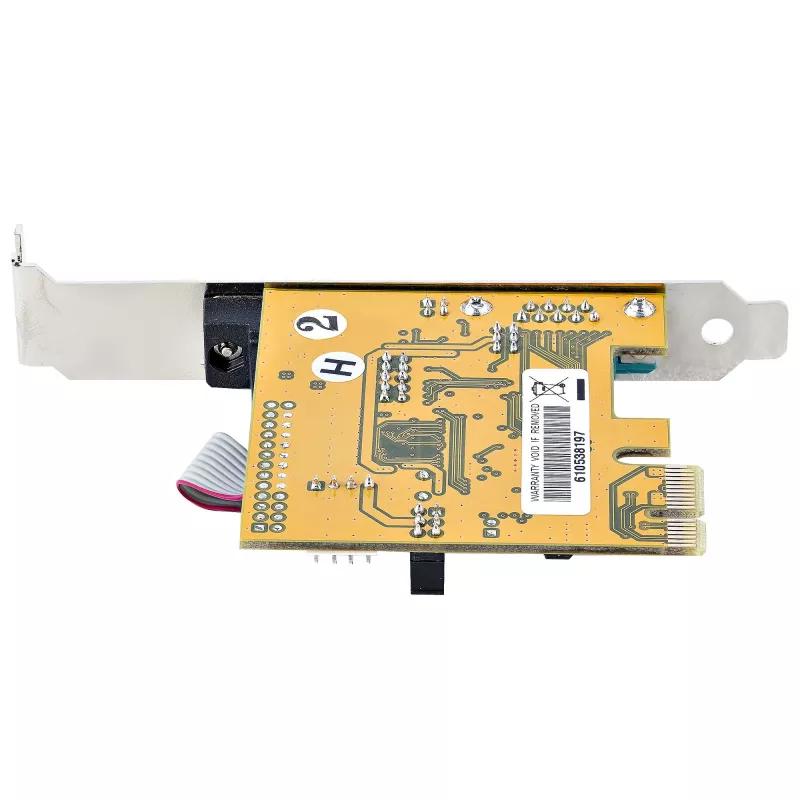 StarTech.com 2 portu PCI Express seriālā karte, divportu PCIe uz RS232 (DB9) seriālā karte, 16C1050 UART, standarta vai zema profila kronšteini, COM saglabāšana, operētājsistēmai Windows un Linux