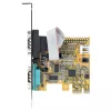 StarTech.com 2 portu PCI Express seriālā karte, divportu PCIe uz RS232 (DB9) seriālā karte, 16C1050 UART, standarta vai zema profila kronšteini, COM saglabāšana, operētājsistēmai Windows un Linux