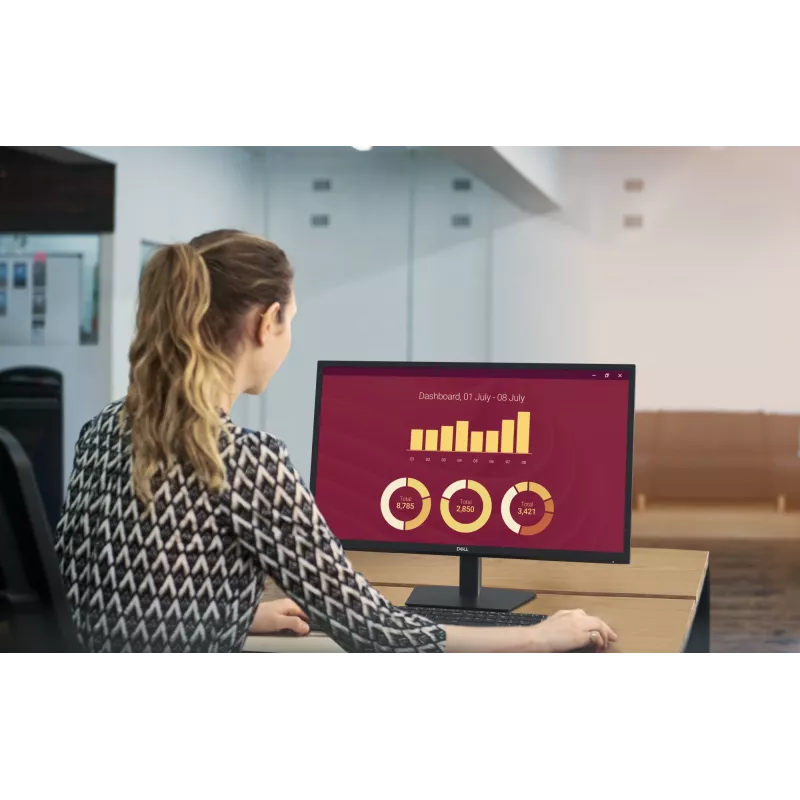 DELL E Series E2725H datora monitors 68,6 cm (27 colli) 1920 x 1080 pikseļi Full HD LED Melns