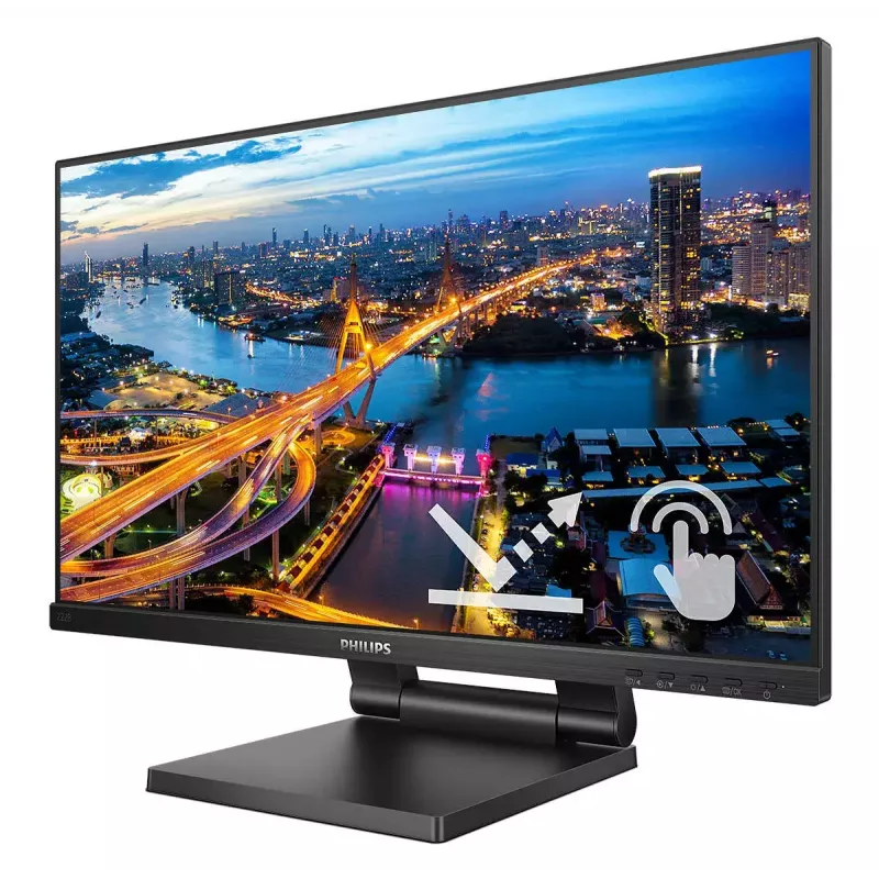 Philips B Line 222B1TC/00 datora monitors 54,6 cm (21,5 collu) 1920 x 1080 pikseļi Full HD LED skārienekrāns Melns