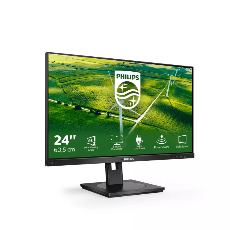 Philips 242B1G/00 datora monitors 60,5 cm (23,8 collas) 1920 x 1080 pikseļi Full HD LED Melns