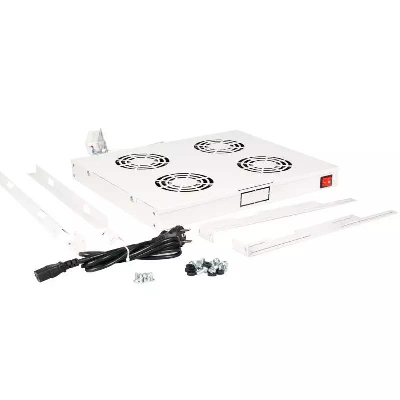 Dzesēšanas ventilators ROLINE 19 collu jumta ventilatora bloks 4 ventilatori Termostats pelēks