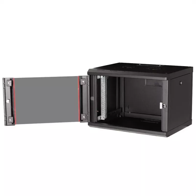 ROLINE 19 collu pie sienas stiprināms statīvs Pro 7U, 600x450 mm PxM, melns, atslēgas slēdzene, IP20