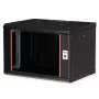 ROLINE 19 collu pie sienas stiprināms statīvs Pro 7U, 600x450 mm PxM, melns, atslēgas slēdzene, IP20