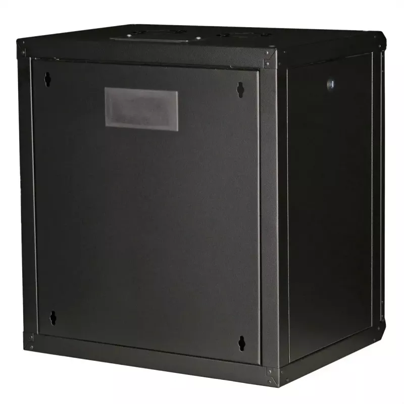 Pie sienas stiprināms 19 collu statīvs ROLINE Pro 12U, 600x450 mm, melns, atslēgas slēdzene, IP20