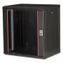 Pie sienas stiprināms 19 collu statīvs ROLINE Pro 12U, 600x450 mm, melns, atslēgas slēdzene, IP20