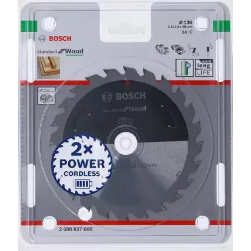 Bosch 2608837668 ripzāģa asmens, 136 mm