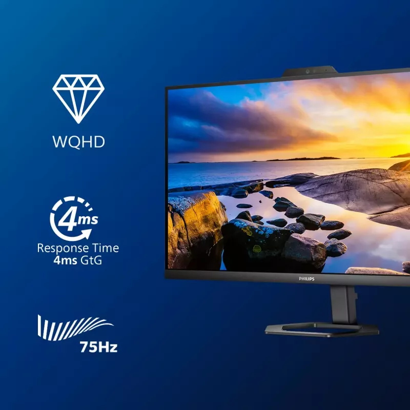 Philips 5000 sērijas 27E1N5600HE/00 datora monitors 68,6 cm (27 collas) 2560 x 1440 pikseļi Quad HD LCD Melns