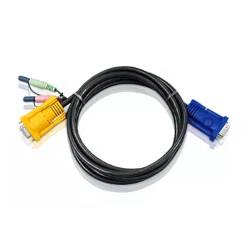 ATEN 2L5203A KVM kabelis Melns 3 m