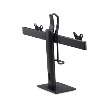 StarTech.com Crossbar dubultā monitoru galda statīvs diviem 27 collu ekrāniem, VESA stiprinājums 75x75/100x100, bezinstrumentu augstuma regulēšana, līdz 13,2 mārciņām (6 kg) uz displeju