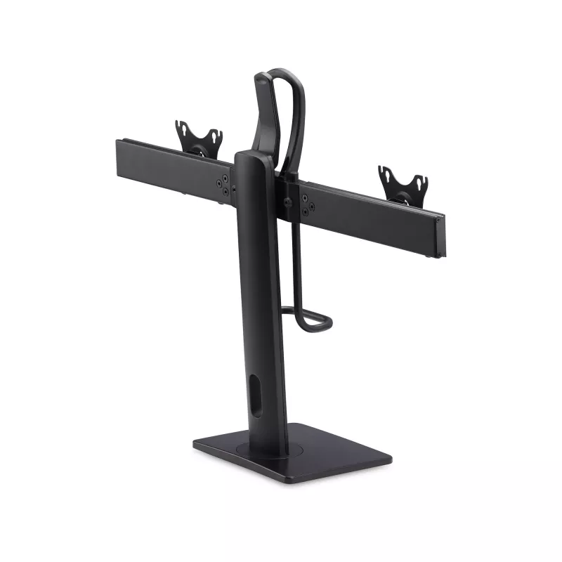 StarTech.com Crossbar dubultā monitoru galda statīvs diviem 27 collu ekrāniem, VESA stiprinājums 75x75/100x100, bezinstrumentu augstuma regulēšana, līdz 13,2 mārciņām (6 kg) uz displeju
