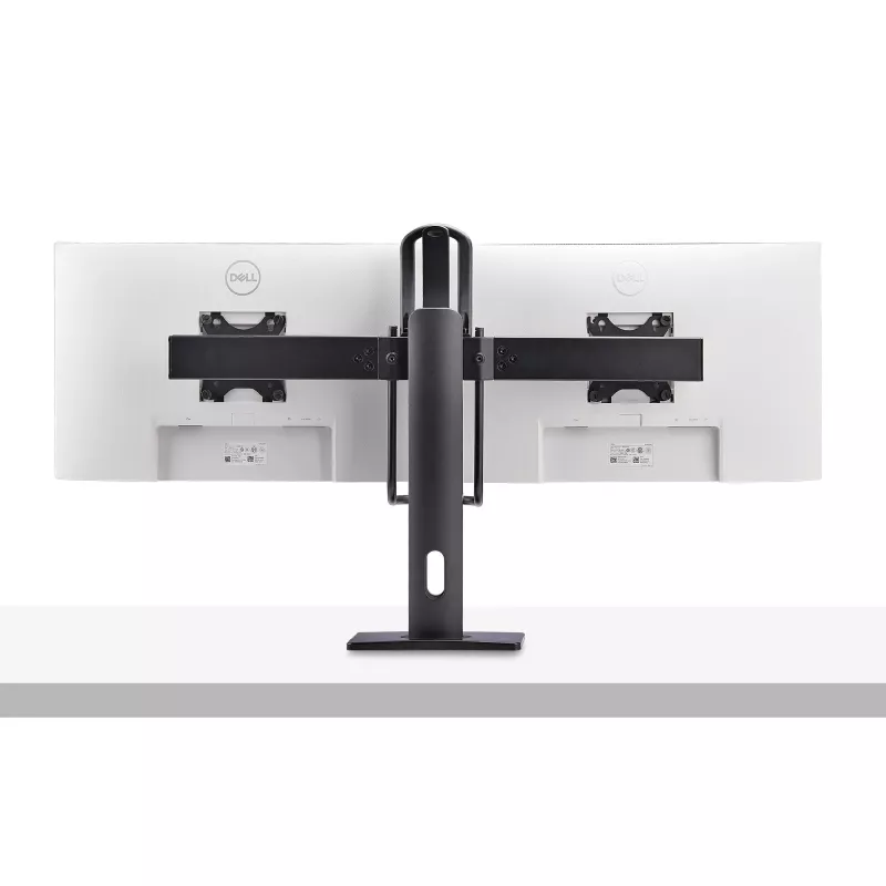 StarTech.com Crossbar dubultā monitoru galda statīvs diviem 27 collu ekrāniem, VESA stiprinājums 75x75/100x100, bezinstrumentu augstuma regulēšana, līdz 13,2 mārciņām (6 kg) uz displeju