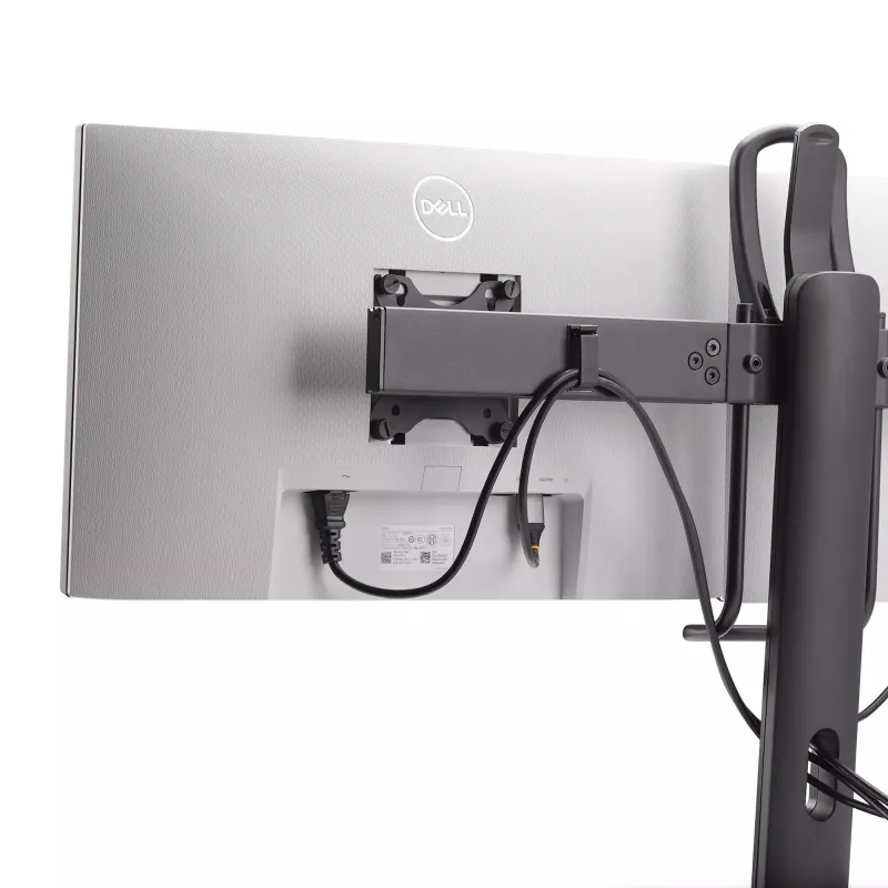 StarTech.com Crossbar dubultā monitoru galda statīvs diviem 27 collu ekrāniem, VESA stiprinājums 75x75/100x100, bezinstrumentu augstuma regulēšana, līdz 13,2 mārciņām (6 kg) uz displeju