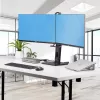 StarTech.com Crossbar dubultā monitoru galda statīvs diviem 27 collu ekrāniem, VESA stiprinājums 75x75/100x100, bezinstrumentu augstuma regulēšana, līdz 13,2 mārciņām (6 kg) uz displeju