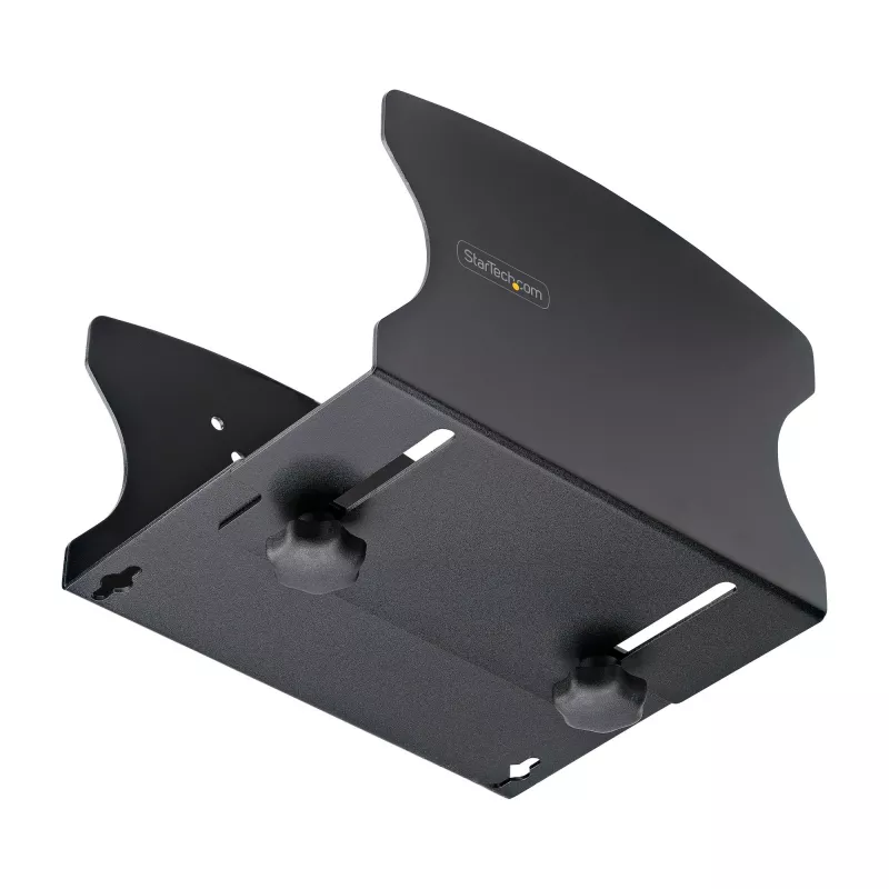 StarTech.com datora sienas stiprinājuma kronšteins, piemērots galddatoriem līdz 18 kg, bezinstrumentu regulēšana 1,9–7,8 collas (50–200 mm), lielas slodzes sienas plaukts/turētājs datora korpusam/tornim