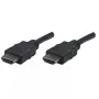 Manhattan HDMI kabelis, 1080p@60Hz (High Speed), 7,5m, Vīriešu uz vīriešu, Melns, Pilnībā ekranēts, Zeltīti kontakti, Mūža garantija