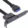 InLine spraugas kronšteins 2x USB 3.0 A sievišķā / iekšējais mātesplates spraudnis 0,5 m