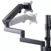 StarTech.com Trīskāršs monitoru galda stiprinājums līdz trim 27 collu ekrāniem, VESA 75x75/100x100, bezinstrumentu sviras regulēšana, C-skava/caurules stiprinājums, ar atsperēm aprīkotas sviras