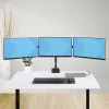 StarTech.com Trīskāršs monitoru galda stiprinājums līdz trim 27 collu ekrāniem, VESA 75x75/100x100, bezinstrumentu sviras regulēšana, C-skava/caurules stiprinājums, ar atsperēm aprīkotas sviras